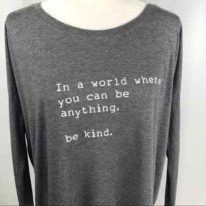 Oh & Ah Graphic Be Kind Gray T-shirt